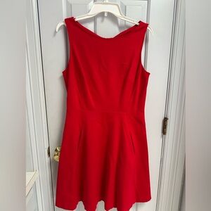 kate spade Red Sleeveless Fit-and-Flare Midi Dress